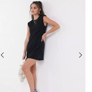 Stradivarius Grey Padded Shoulder Mini Dress, Size Medium